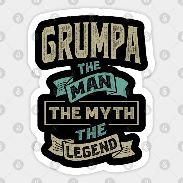 Grumpa The Myth The Legend Sticker by cidolopez